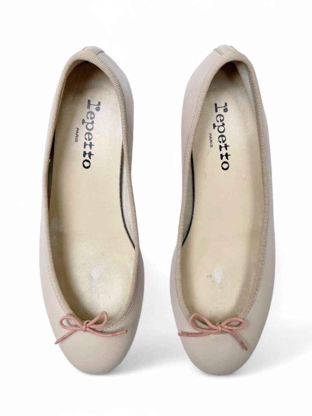 Rare Cream and Pink Repetto Camille Leather Heels - Size 38 EU/Size 7 US